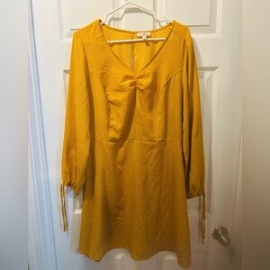 Como Vintage Mustard Polka Dot Top